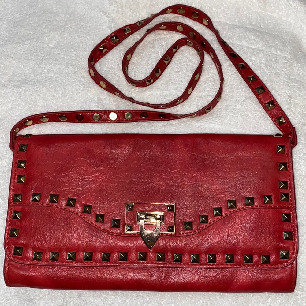 Urban Expressions shoulder bag with brass accents